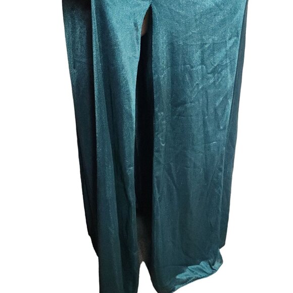 Vintage Delicates Nightgown Lace Slip Dress Black and Emerald Green Size Large - Picture 14 of 14